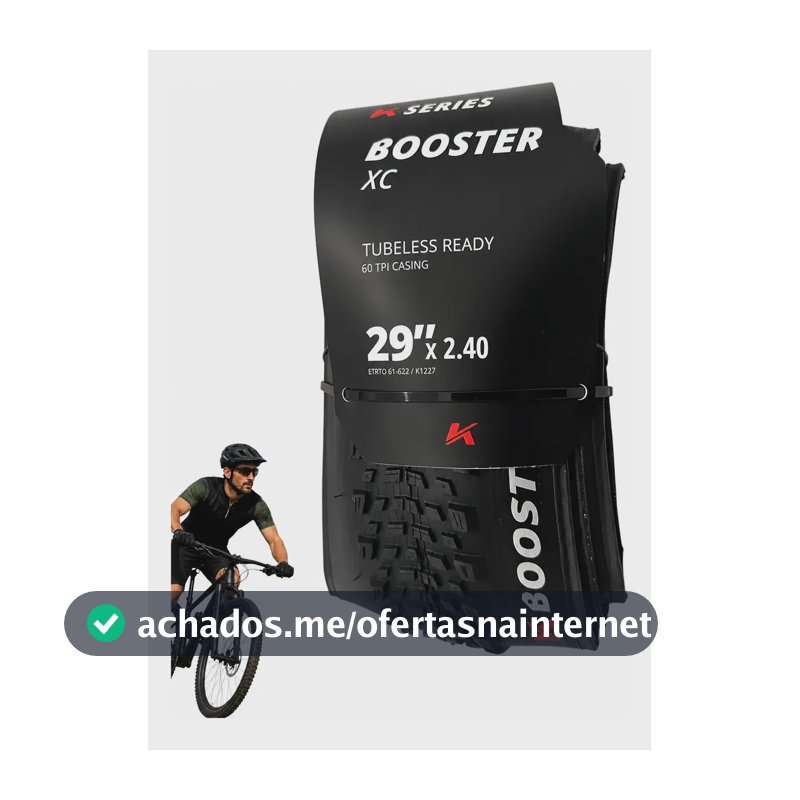 Pneu Aro 29x2.4 Kenda Booster Xc Tubeles Bike Mtb Original Preto