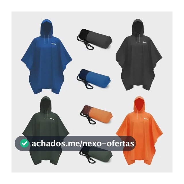 Capa De Chuva Poncho Compacto Impermeável Ntk Resistente