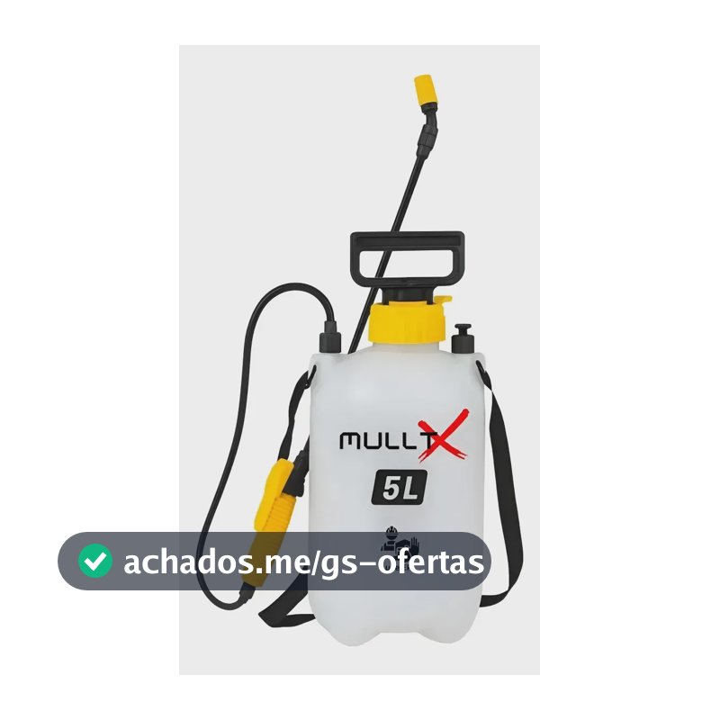 Pulverizador Agrícola Bomba Veneno Lateral De Compressão Prévia 5 Litros Com Válvula de Segurança Bico Ajustável Borrifador Profissional Dedetização Portátil Jardim Horta Plantas MULLTX