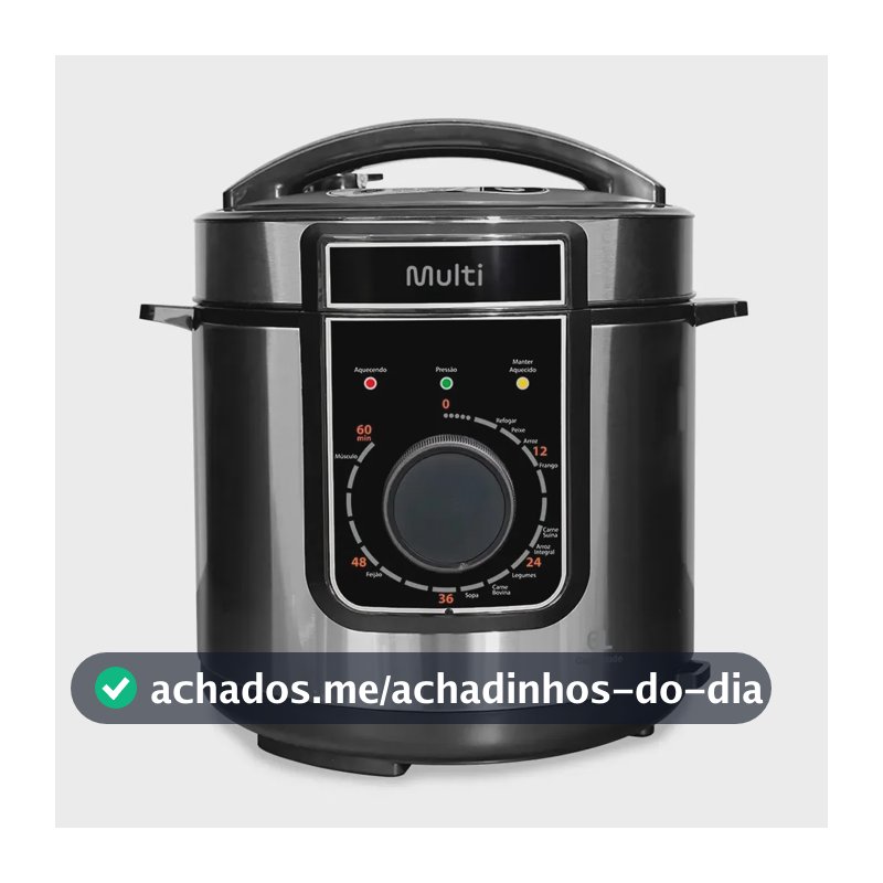 Panela de Pressão Elétrica Mecânica 11 Funções 6L 1000W GO50 - Multilaser
