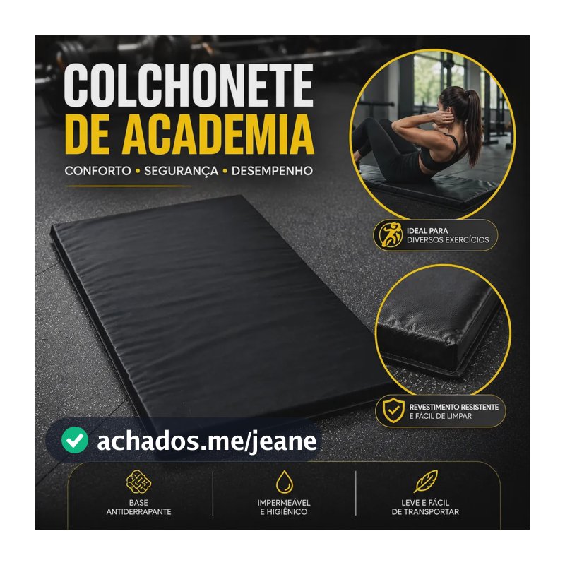 Colchonete Academia exercicios funcional treino esportivo 90x42x3 espuma resistente treino ao ar livre tapete yoga pilates treino em casa