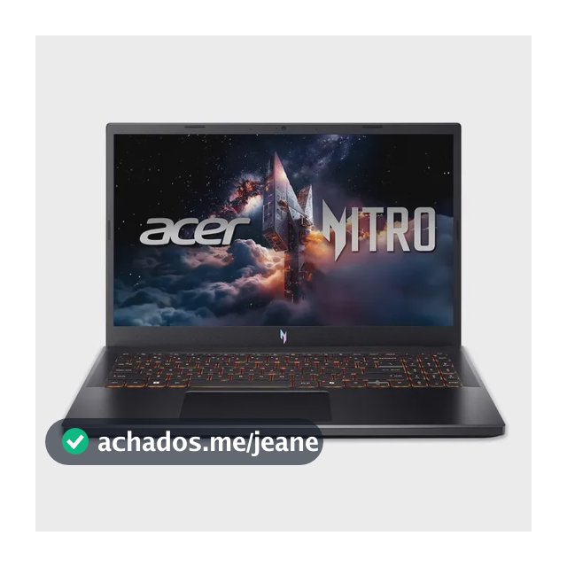 Notebook Gamer 15.6" Nitro V 15 Processador Intel Core i9 Placa de Vídeo NVIDIA GeForce RTX 4060 Memória RAM de 16GB DDR5 SSD de 512GB Tela IPS Full HD de 165Hz Windows 11