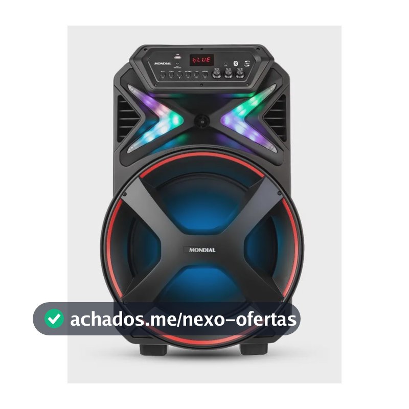 Caixa Amplificada Connect Lights Plus Cm-700 Mondial Cor Preto