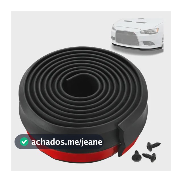 Saia Spoiler Front Lip Borracha Para-choque Tuning Universal
