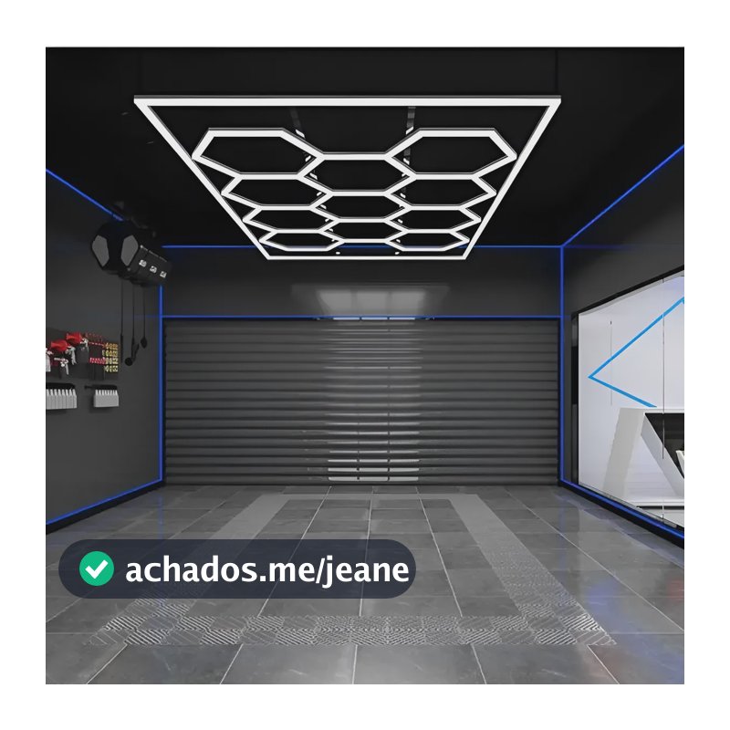 Kit 11 Hexagonal Iluminação Led Bivolt Oficina Escritório 127/220v Branco