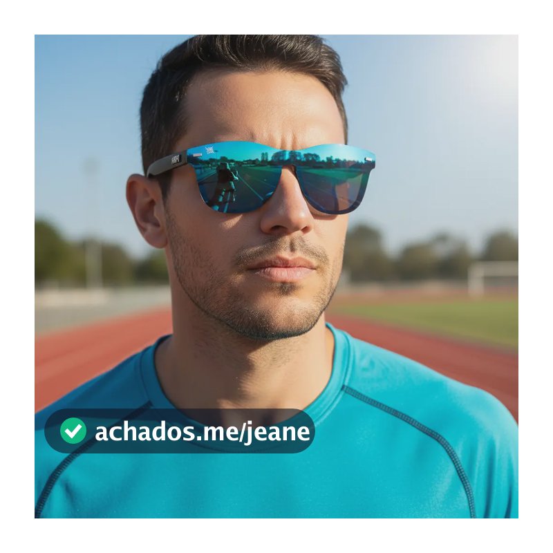 Óculos Hupi Sol Polarizado Seasons Corrida Esportivo Unissex Verde Preto