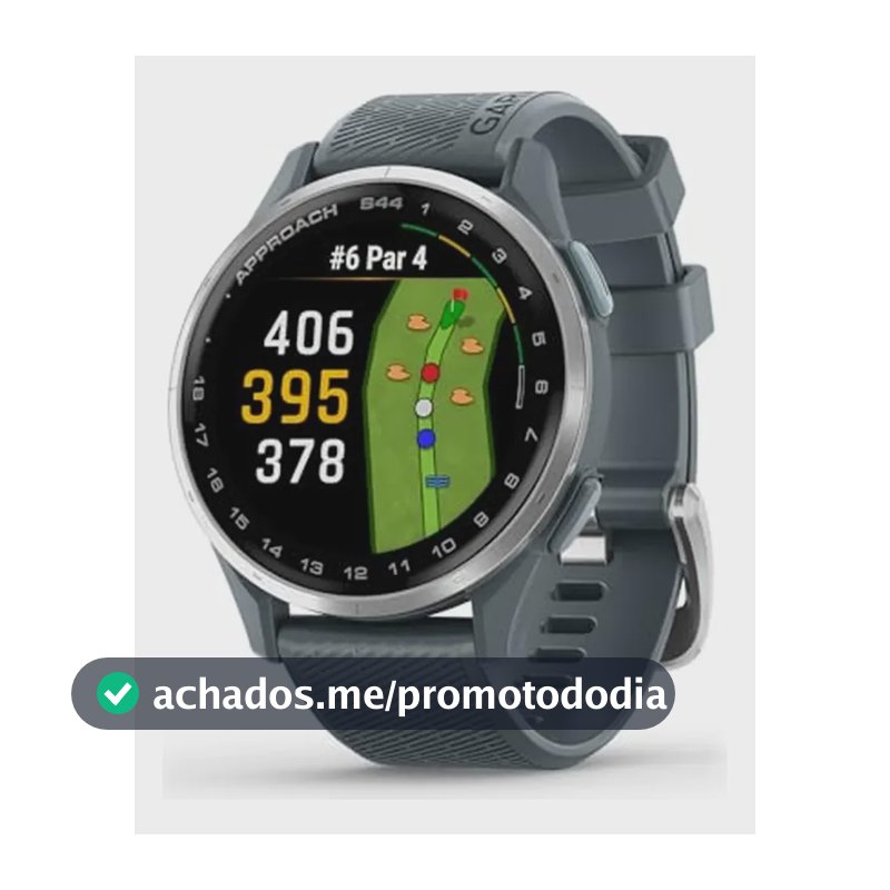 Relógio Garmin Approach S44 Golf Smartwatch Azul Prata Prata Listrado Azul