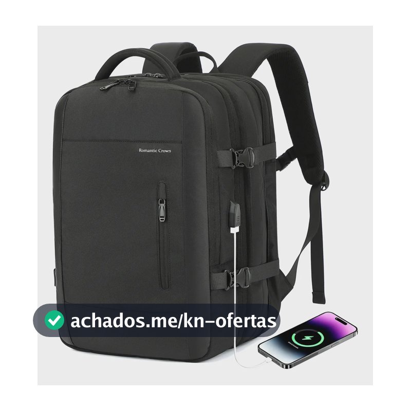 Mochila Viagem Feminina Masculina Para Notebook Executiva Cor Preto