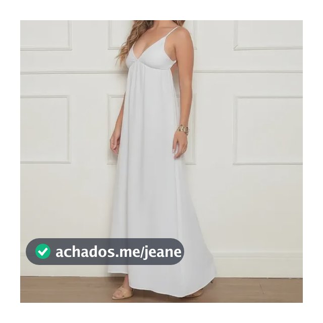 Vestido Feminino Soltinho Longo Costa Nua Decote Alças Finas