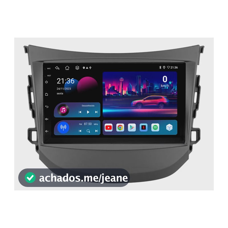 Multimidia Hb20 12/19 7p 2gb 32gb Android Auto Carplay + Ré Preto