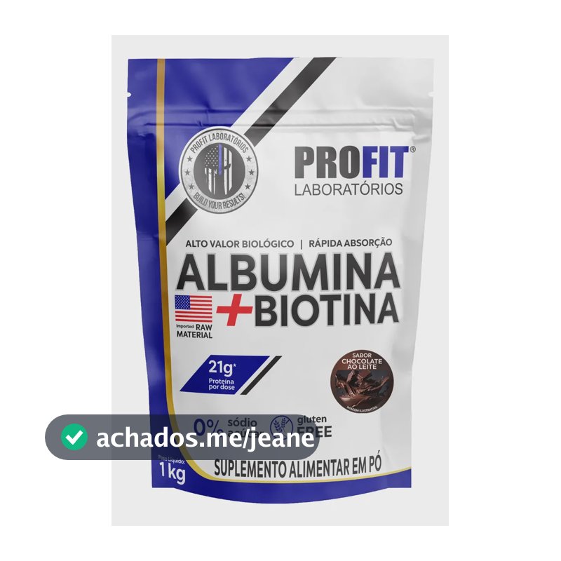 Albumina Profit Labs em pó sabor Chocolate x 1kg