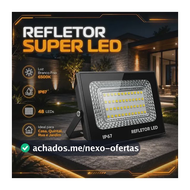 kit 2 Refletor Led 200w Holofote Bivolt Prova D'água Cor Branco Frio 6500k