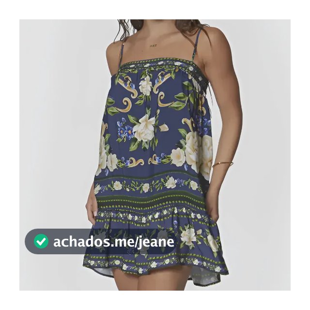 Vestido Curto Feminino Farm Flor Celeste Flor Celeste_az Lual Florido P