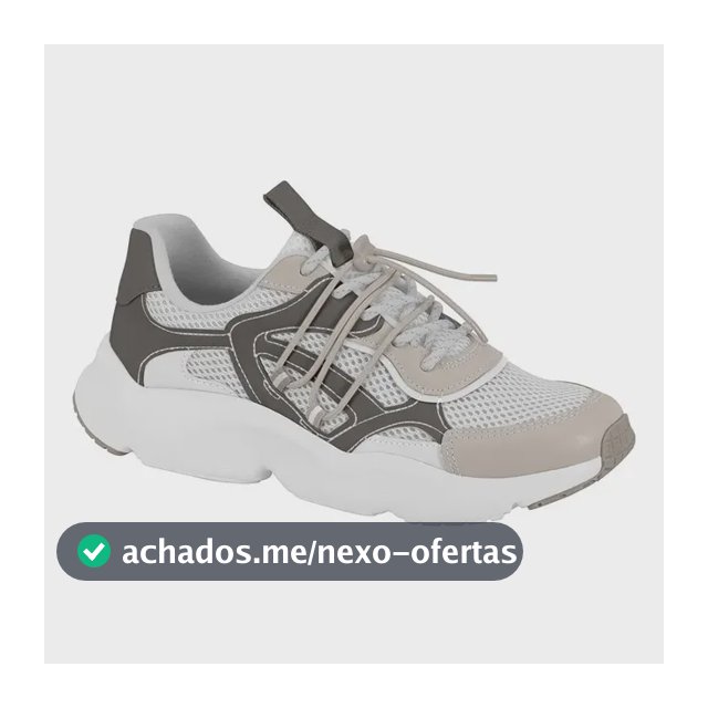Tênis Vizzano Feminino 1440-111 Branco/cinza Liso 36 Br