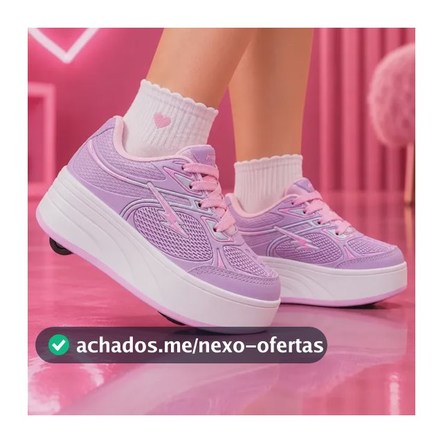 Tênis 4 Rodinhas Infantil Mini-pé Meninas Diversão