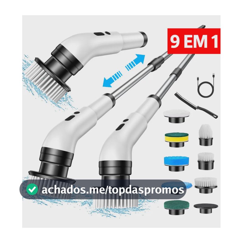 Escova Elétrica de Limpeza DeckCasa JY-6010 3000mAh 137 cm