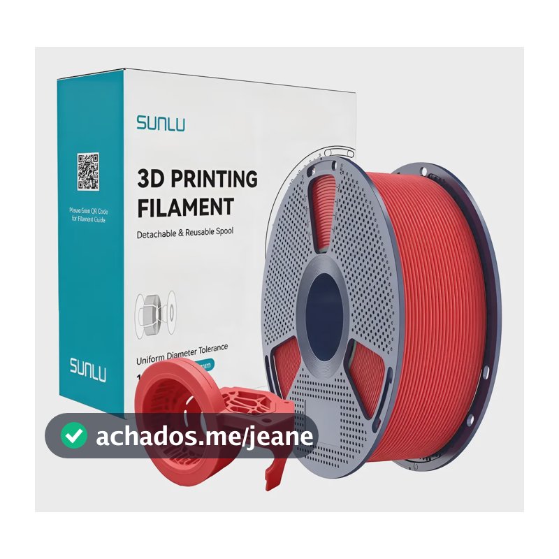 Filamento 3d Sunlu Petg Alta Velocidade 600mm/s Várias Cores Vermelho