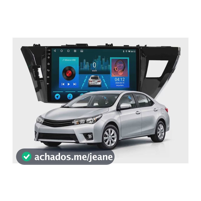 Multimídia Corolla 2015 A 2016 2+64gb Quadcore Gps 10p Blackpiano