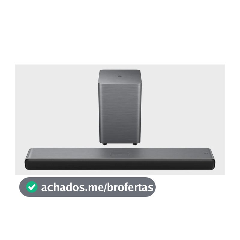 Soundbar Tcl S55h 2.1 Canais Bluetooth Subwoofer Sem Fio Preto Bivolt