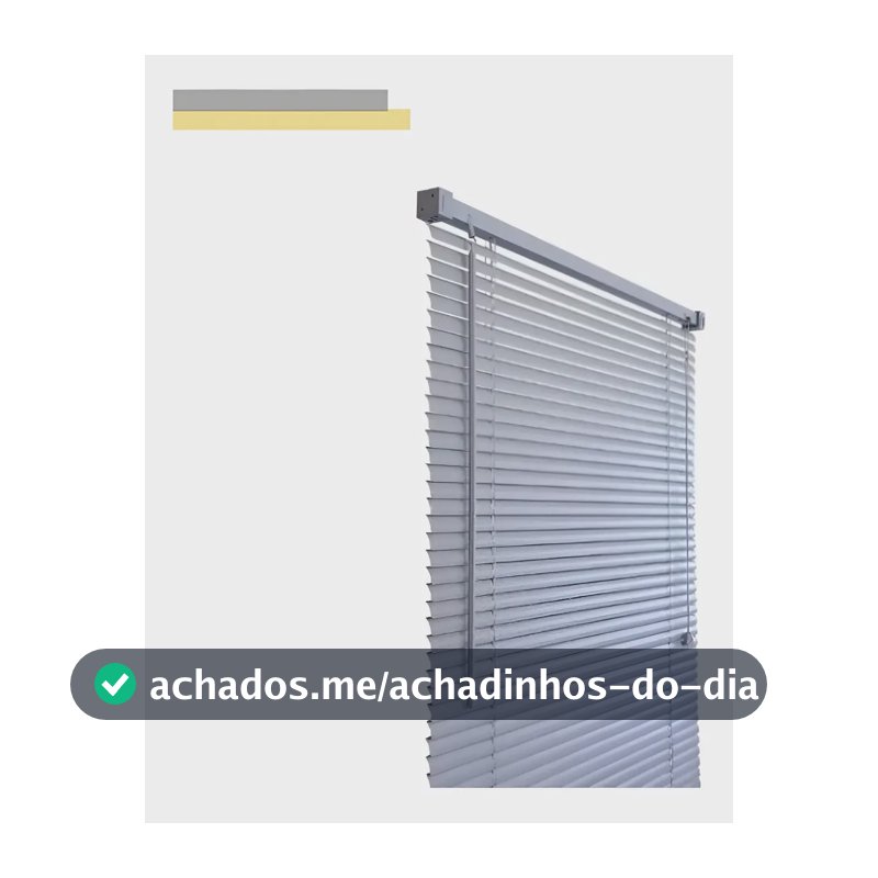 Persiana Horizontal 100x130cm Plastico Cor Cinza Quarto Cozinha Escritorio