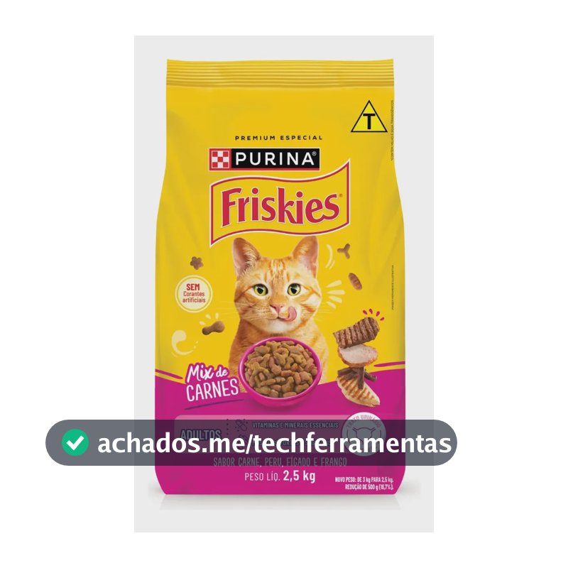Friskies Ração Gatos Adultos Mix Carnes 2,5kg Purina