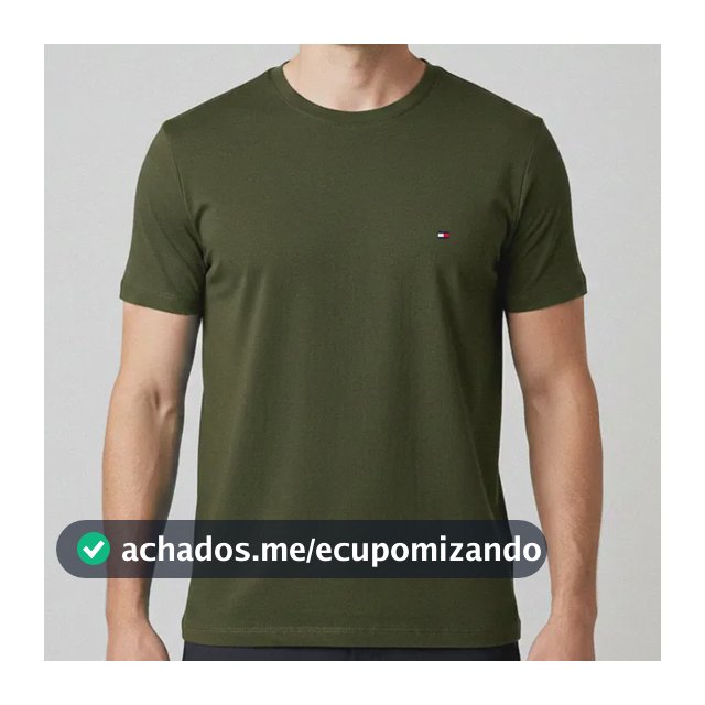 Camiseta Clássica Tommy Hilfiger Essential Cotton Tee