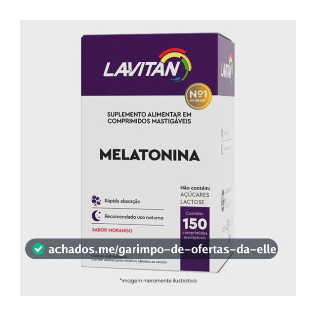 Melatonina Lavitan em comprimidos sabor Morango de 150 un