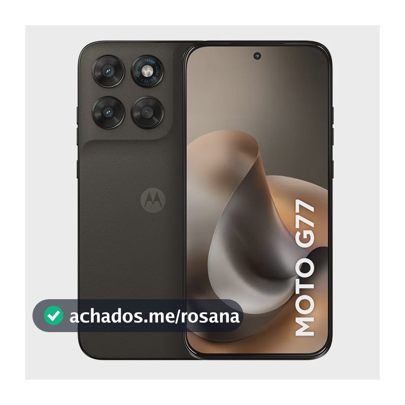 Smartphone Motorola Moto G77 5g - 256gb 8gb Ram + 16gb Ram Boost, Camera 108mp Ultra-pixel, Tela 1.5k Extreme Amoled 120hz, Ultrarresistente - Marrom