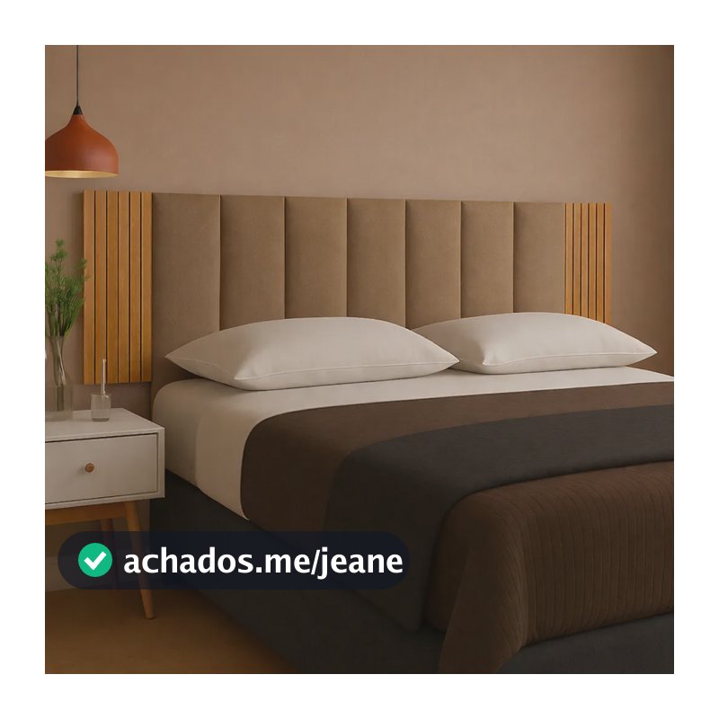 Cabeceira Modular + Painel Ripado Mdf Para Cama Box Casal Bege + Freijo King 12 Peças (4 Rip + 8 Cab)