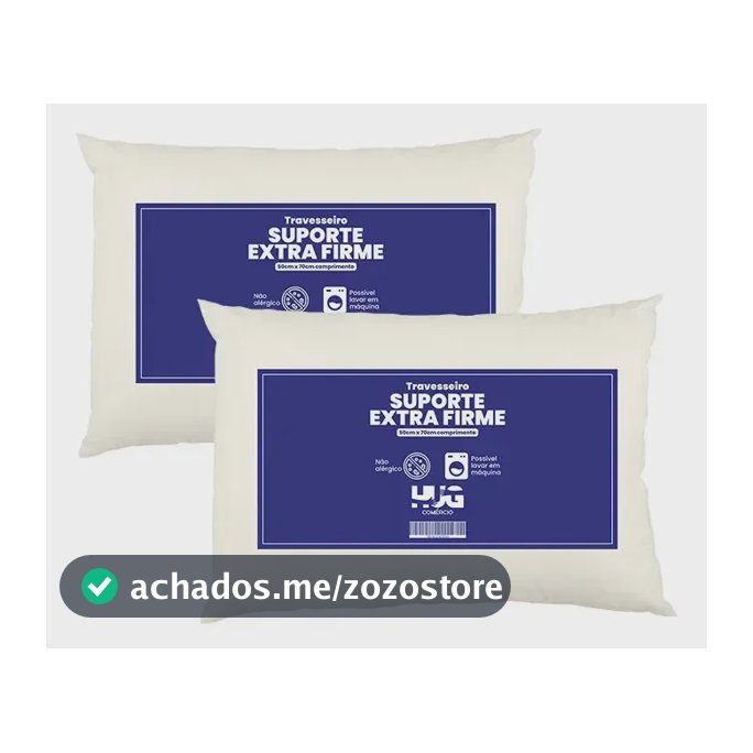 Kit 02 Travesseiro Hug Antialérgico Extra Firme 50cm 70cm