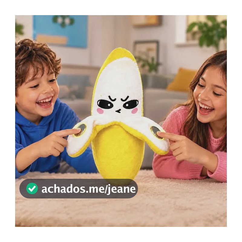 Brinquedo Pelúcia Banana Musical Teclado Humano Crianças Banana