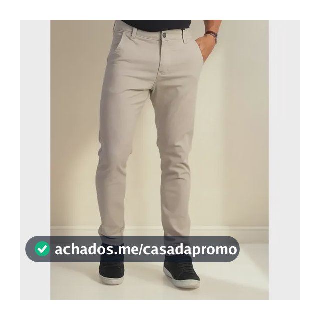 Calça Sarja Social Masculina Esporte Fino Com Elastano