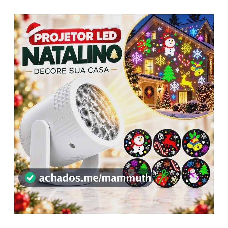 +uMais.u Natalina Projetor Natal 4 W Branco - Unidade - 1