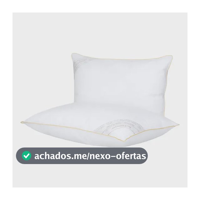 Kit Travesseiro 50x70cm Buddemeyer Toque de Pluma Algodão Branco 2 peças
