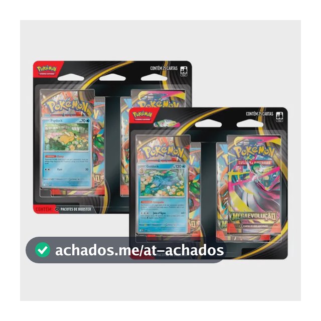 Kit 2 Blister Quadruplo Booster Pokémon Mega Evolução Tcg