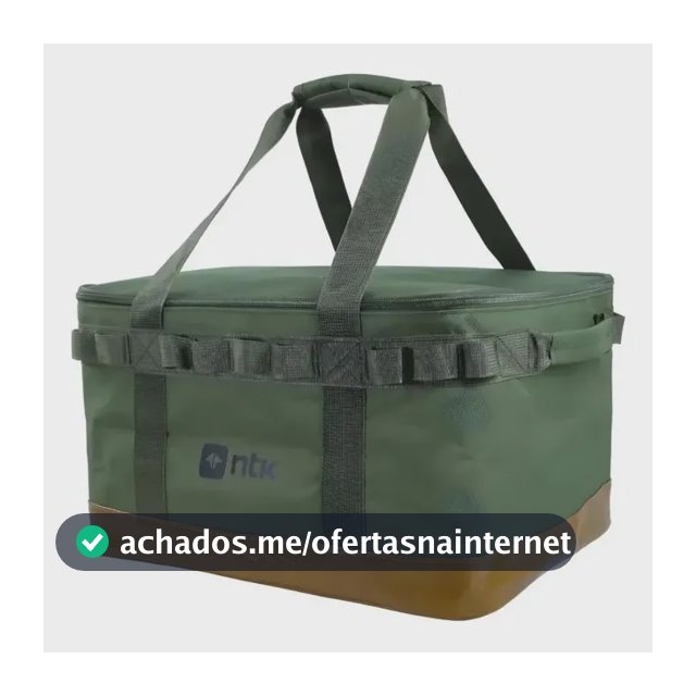 Bolsa Viagens Camping Pesca Camp Bag Nautika/ Divisória Alça Verde Liso Tecido