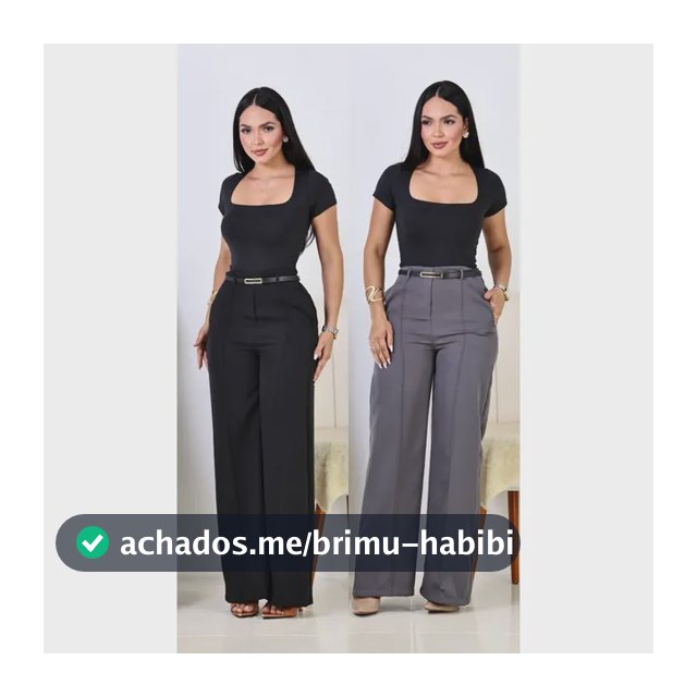 Kit 2 Calça Pantalona Feminina Alfaiataria Elegante C/ Cinto