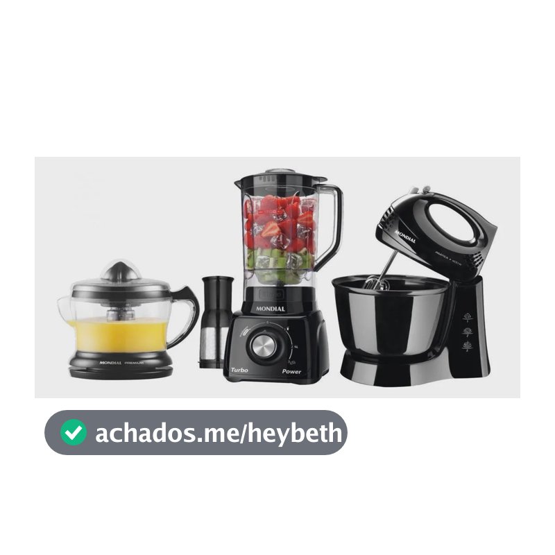Kit Kt-105-b Mondial Com Liquidificador Batedeira Preto 110v