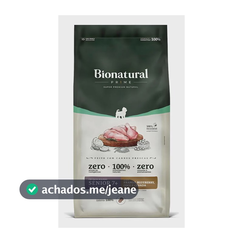 Ração Seca Bionatural Sênior 7+ Frango Cães Pequeno 2,5kg