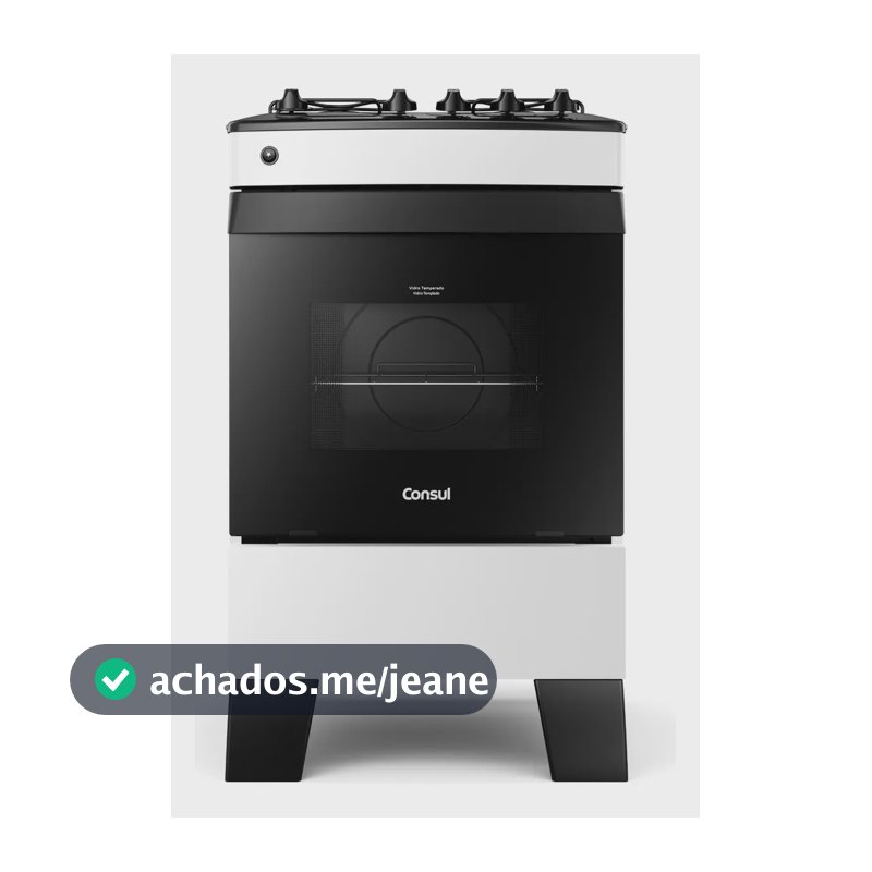Fogão Consul 4 Bocas Branco Com Mesa Esmaltada - Cfo4zab 127/220v