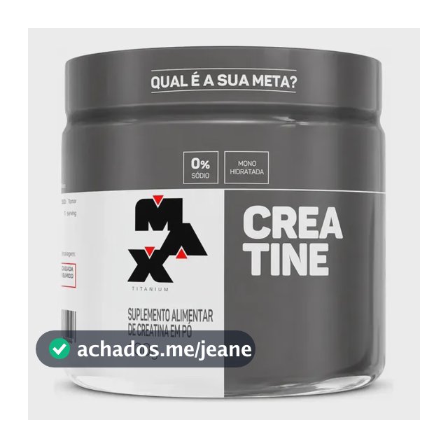 Creatina 100g Creatina Monohidratada Max Titanium Sem Sabor Alta Pureza
