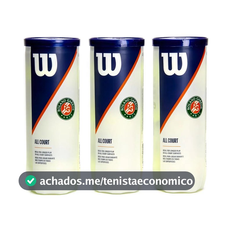 Bola De Tênis Wilson Roland Garros All Court - Pack Com 3 Tu