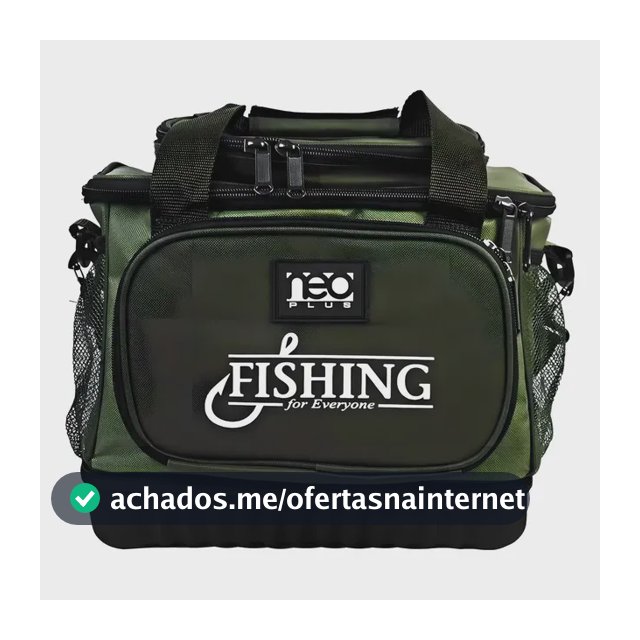 Bolsa De Pesca Neo Plus Fishing Marine Sports Com Nota Cor Verde Desenho do tecido Verde