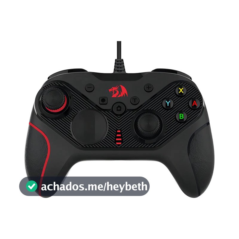 Controle Gamer Redragon Rift G710 Pc E Ps3 Preto E Vermelho