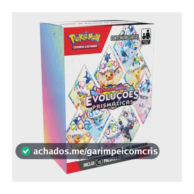 Combo 18 Booster Evoluções Prismáticas Pokémon 8.5 Tcg Copag Evoluções Prismáticas Português