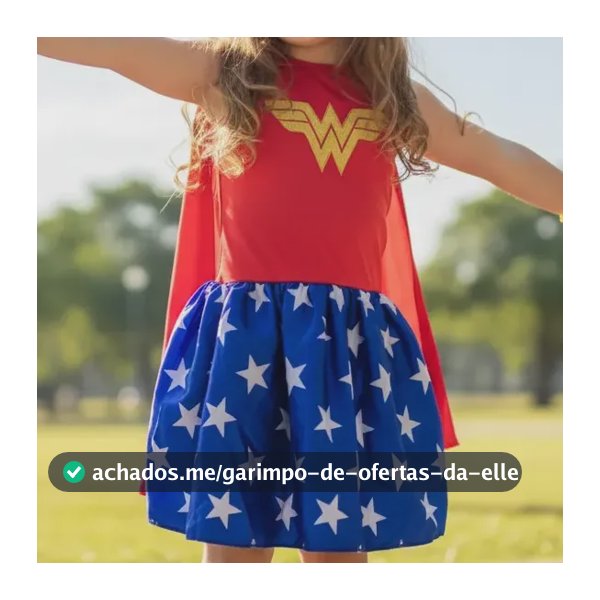 Fantasia Infantil Mulher Maravilha Com Acessórios Festas