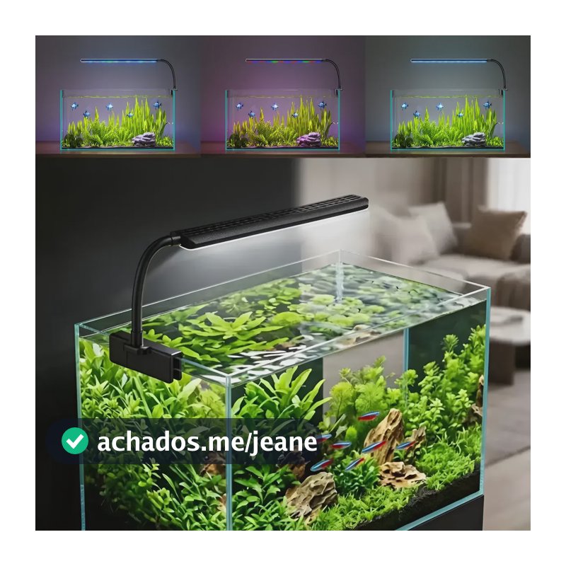 Luminária Aquário Led  Usb Com 3 Modos Brilho Ajustáve 5v Led