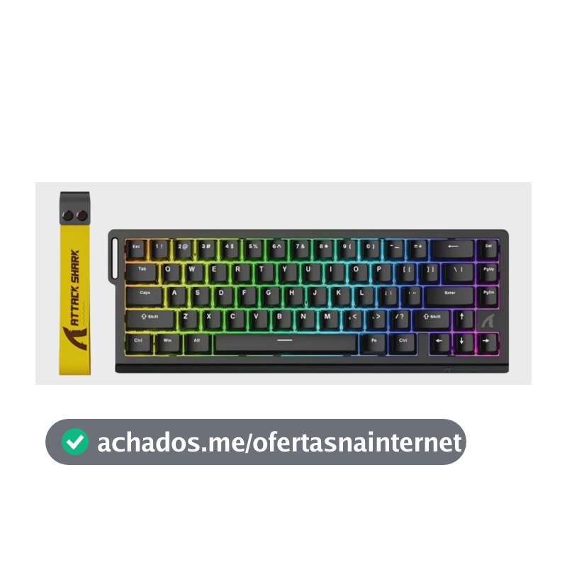Teclado Magnético Attack Shark X68 He 8000hz Rapid Trigger Cor De Teclado Preto