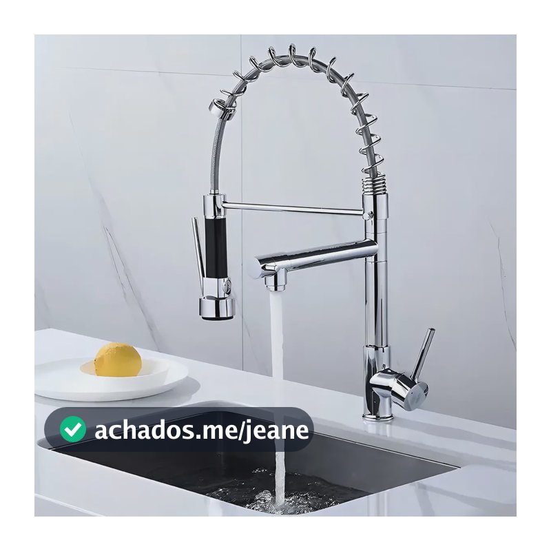 Torneira De Cozinha Monocomando Gourmet Premium Tnr1046 Acabamento Brilhante Cor Prata