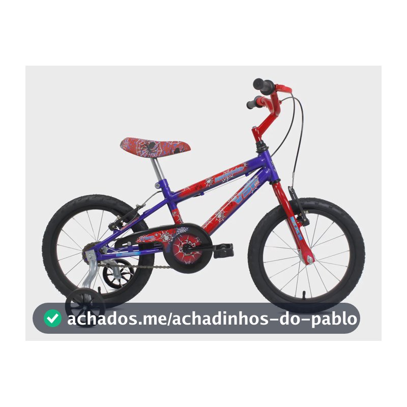 Bicicleta Infantil Aro 16 Masculina Até 7 Anos Super Heróis